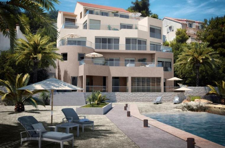 High View-A Seaside Villa With Huge Jacuzzi Račišće Zewnętrze zdjęcie